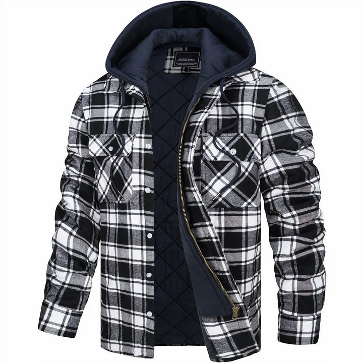 Max - Karierte Jacke mit Reißverschluss