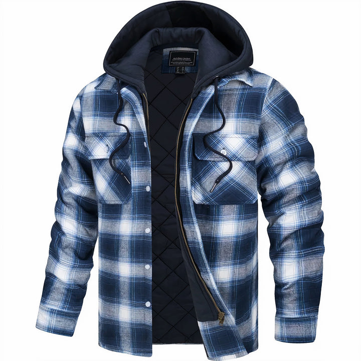 Max - Karierte Jacke mit Reißverschluss