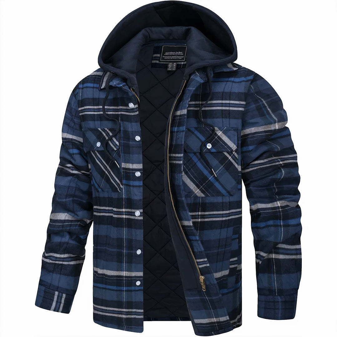 Max - Karierte Jacke mit Reißverschluss