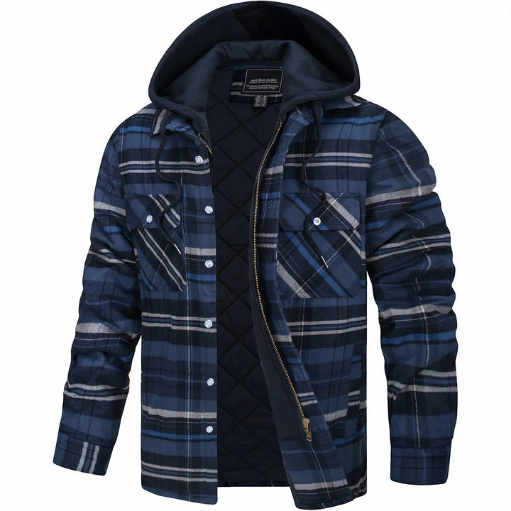 Max - Karierte Jacke mit Reißverschluss