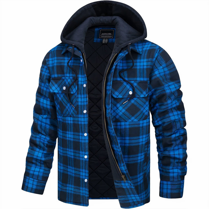 Max - Karierte Jacke mit Reißverschluss